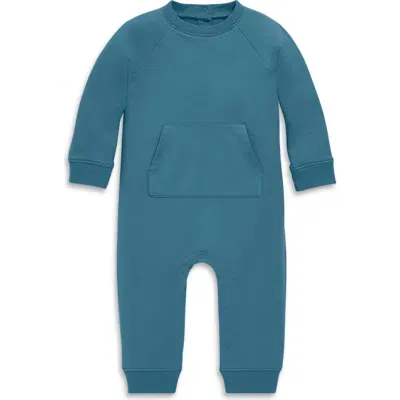 Primary Kids'  Baby Sweatshirt Romper In Slate Blue