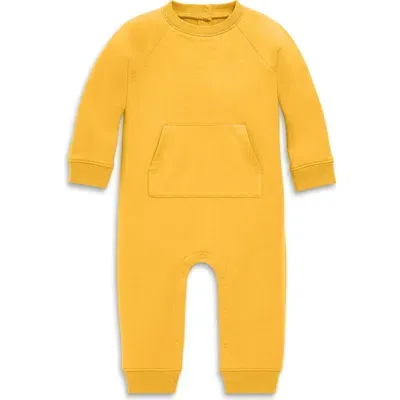 Primary Kids'  Baby Sweatshirt Romper In Sunflower