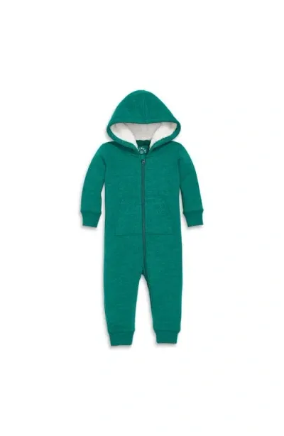 Primary Kids'  Baby Teddy Fleece-lined Zip Romper In Heather Spruce