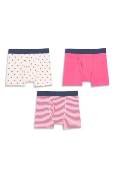 Primary Kids'  Boxer Brief 3-pack In Bubblegum Mix