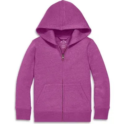 Primary Cozy Fleece Zip Hoodie In Heather Boysenberry