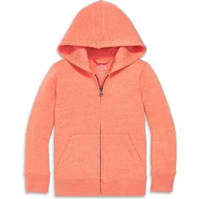 Primary Cozy Fleece Zip Hoodie In Heather Clementine