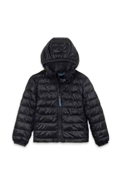 Primary Kids Lightweight Puffer Jacket In Black