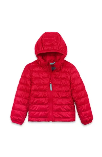 Primary Kids Lightweight Puffer Jacket In Cherry