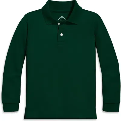 Primary Long Sleeve Pique Polo In Ivy