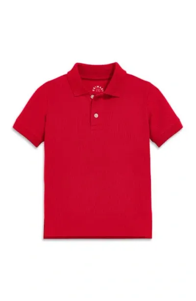 Primary Short Sleeve Pique Polo In Cherry