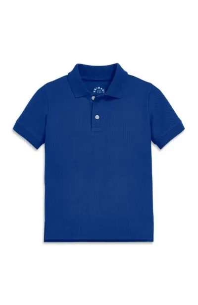 Primary Short Sleeve Pique Polo In Cobalt