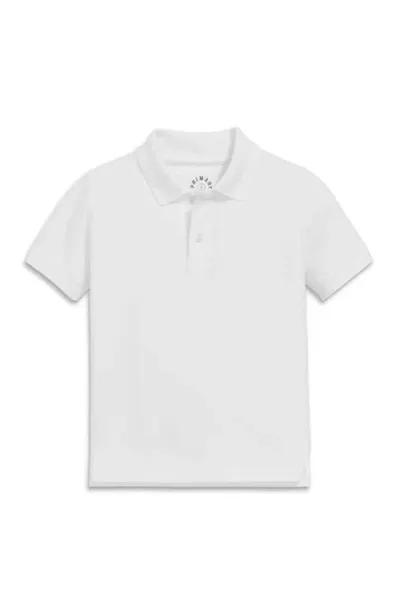 Primary Short Sleeve Pique Polo In White