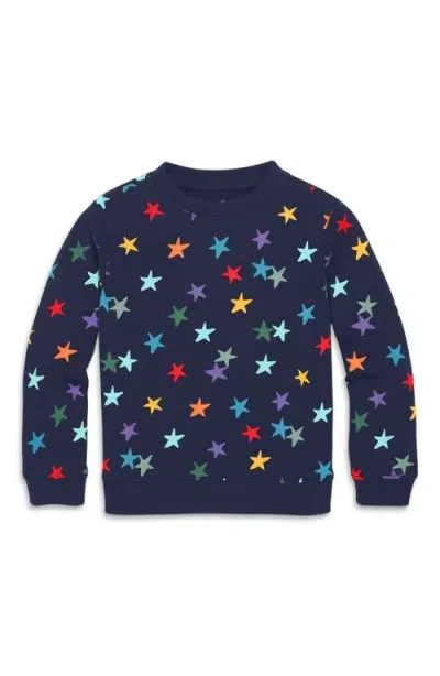 Primary Sweatshirt In Rainbow Confetti Stars In Navy Confetti Stars