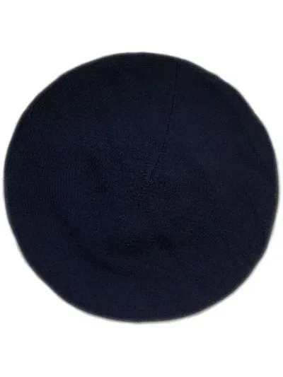 Pringle Of Scotland Lion-embroidered Cashmere Beret In Blue