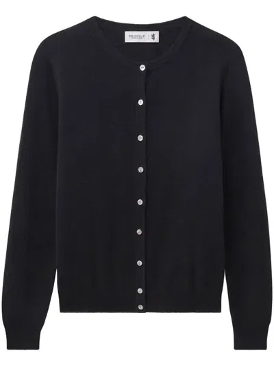 Pringle Of Scotland Round-neck Cashmere Cardigan In Black