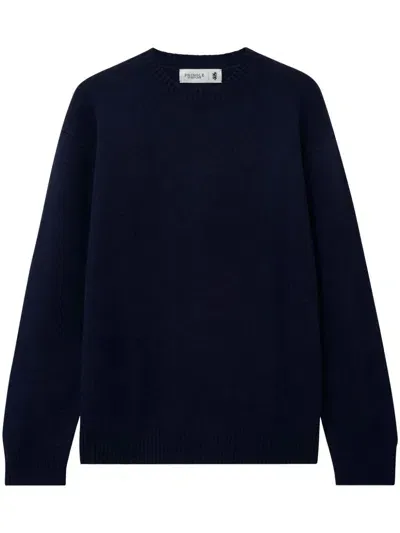 Pringle Of Scotland Round-neck Cashmere Jumper In Blue