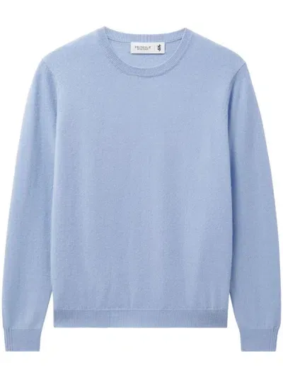 Pringle Of Scotland Round-neck Cashmere Sweater In Blue