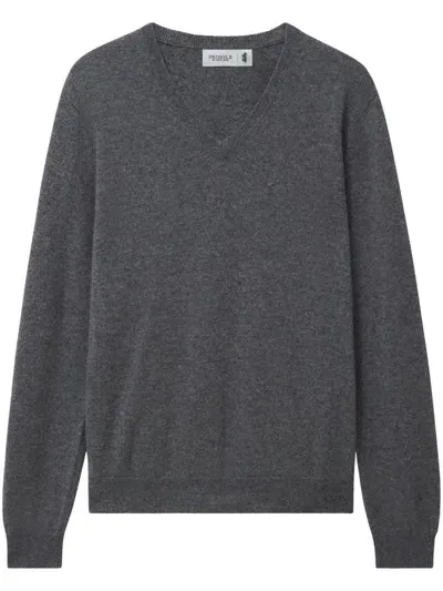 Pringle Of Scotland V-neck Cashmere Jumper In Grey