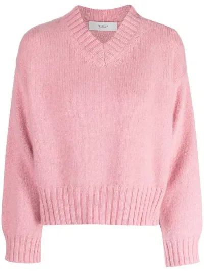 Pringle Of Scotland V-neck Cashmere Jumper In Pink