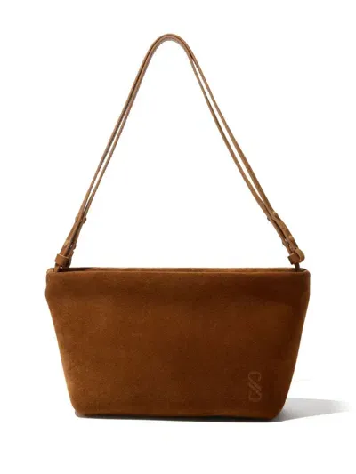 Proenza Schouler Bond Suede Shouler Bag In Brown