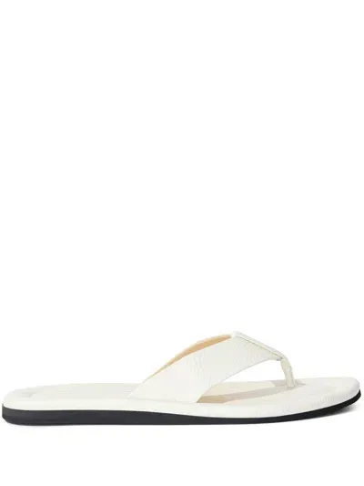 Proenza Schouler Cooper Leather Flip Flops In Nude & Neutrals