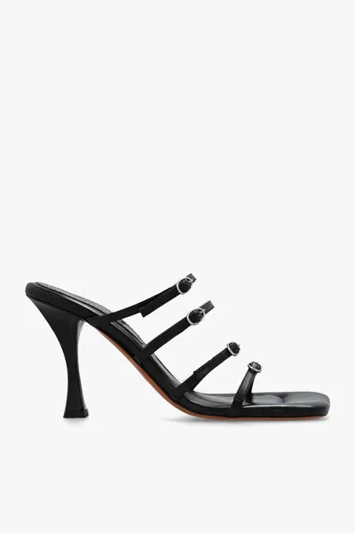 Proenza Schouler 95mm Square Leather Sandals In Black