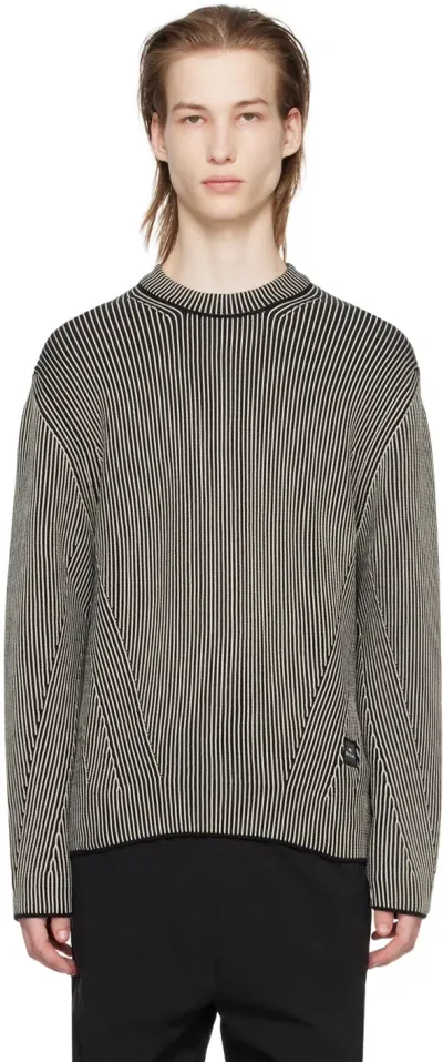 Ps By Paul Smith Black Stripe Sweater In 79 Blacks