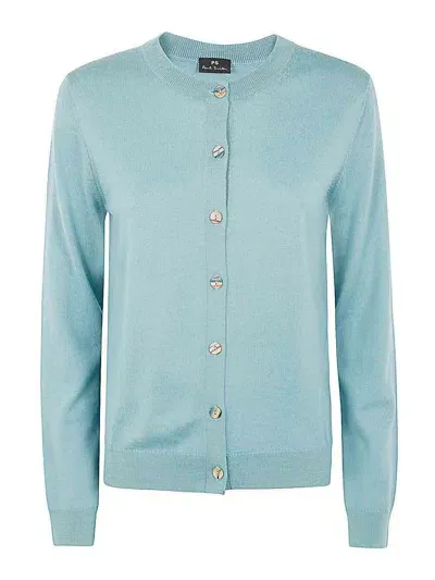 Ps By Paul Smith Cardigan In Azul Claro