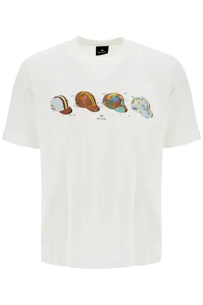 Ps By Paul Smith Cycling Caps T-shirt In White