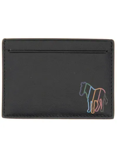 Ps By Paul Smith Leather Card Holder In Black