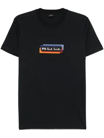 Ps By Paul Smith Logo-print T-shirt In Black