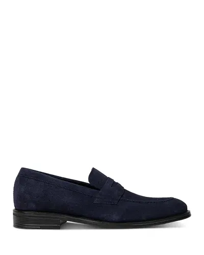 Ps By Paul Smith Remi Suede Loafers In Navy