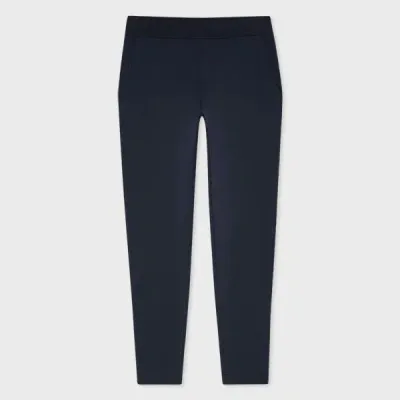 Ps By Paul Smith Navy Logo 'sports Stripe' Sweatpants Blue