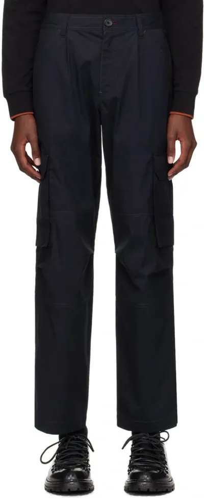 Ps By Paul Smith Navy Loose-fit Cargo Pants In 49 Blues