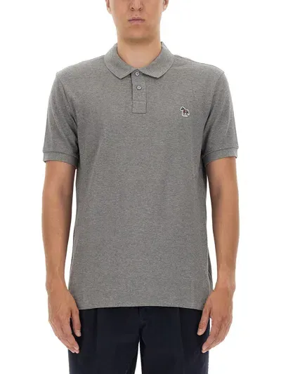 Ps By Paul Smith Polo With Logo In Grey