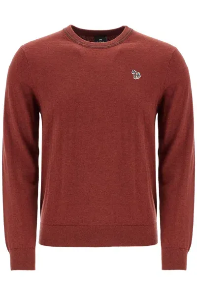 Ps By Paul Smith Pullover In Misto Cotone E Lana In Red