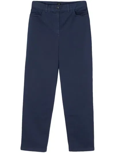 Ps By Paul Smith Logo-appliqué Trousers In Blue