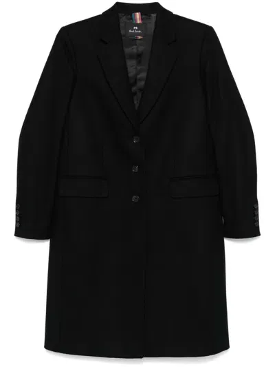 Ps By Paul Smith Single-breasted Coat In Black