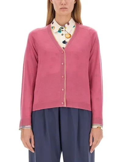 Ps By Paul Smith V-neck Sweater In Pink