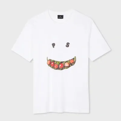 Ps By Paul Smith Smiley Graphic-print Cotton T-shirt In White