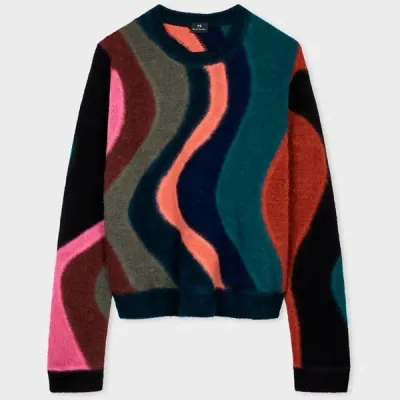 Ps By Paul Smith Women's 'midnight Swirl' Alpaca & Wool-blend Knitted Sweater Black