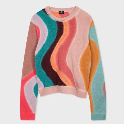 Ps By Paul Smith Women's 'swirl' Alpaca & Wool-blend Knitted Sweater Multicolour