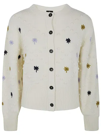 Ps By Paul Smith Womens Knitted Cardigan Button In Ivory