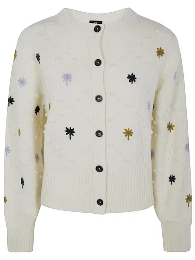 Ps By Paul Smith Womens Knitted Cardigan Button In White