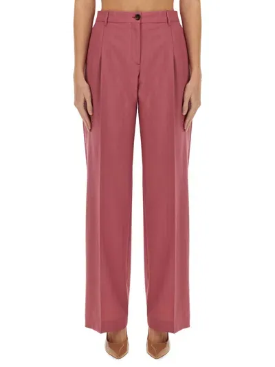 Ps By Paul Smith Wool Pants In Pink