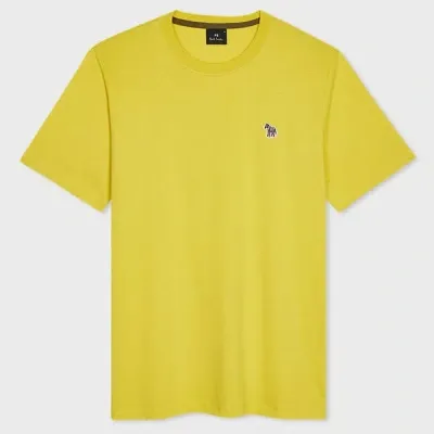 Ps By Paul Smith Zebra Logo Organic Cotton T-shirt In Yellow