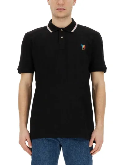 Ps By Paul Smith Zebra Polo. In Black