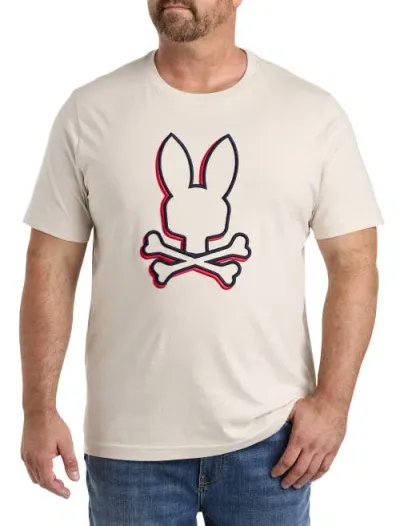 Psycho Bunny Bellaire Graphic Tee In Natural Linen