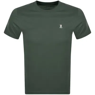 Psycho Bunny Classic Crew Neck T Shirt Grey In Green