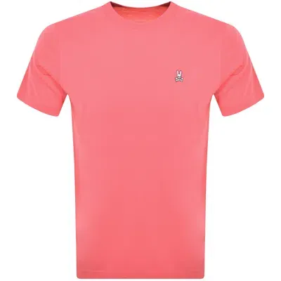 Psycho Bunny Classic Crew Neck T Shirt Pink