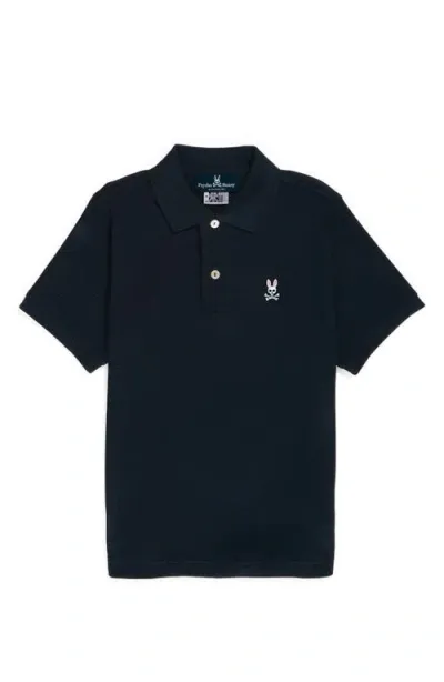 Psycho Bunny Kids'  Classic Polo In Navy