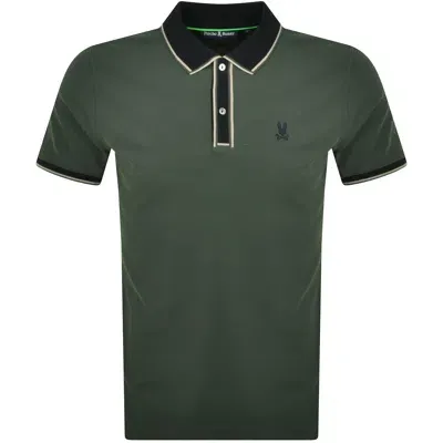 Psycho Bunny Kent Polo T Shirt Grey In Green