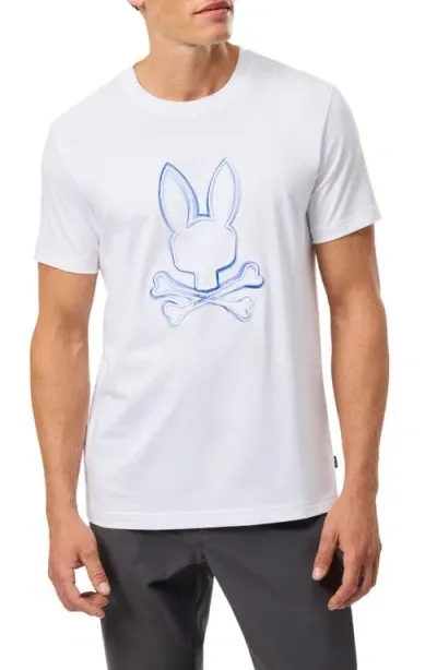 Psycho Bunny Vincent Pima Cotton Graphic T-shirt In White