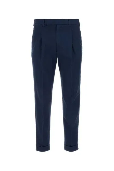 Pt Torino Cropped Tailored Trousers In Blue